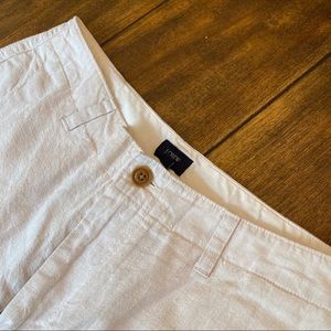 J. Crew Linen White Shorts 32W